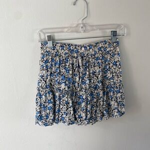 Zara Blue Floral Skort